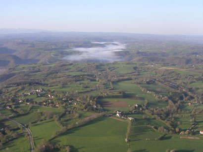 aerial sioule valley