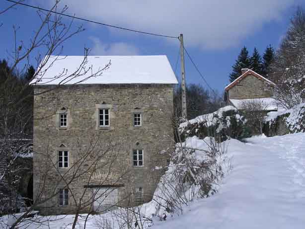 mill in the snow